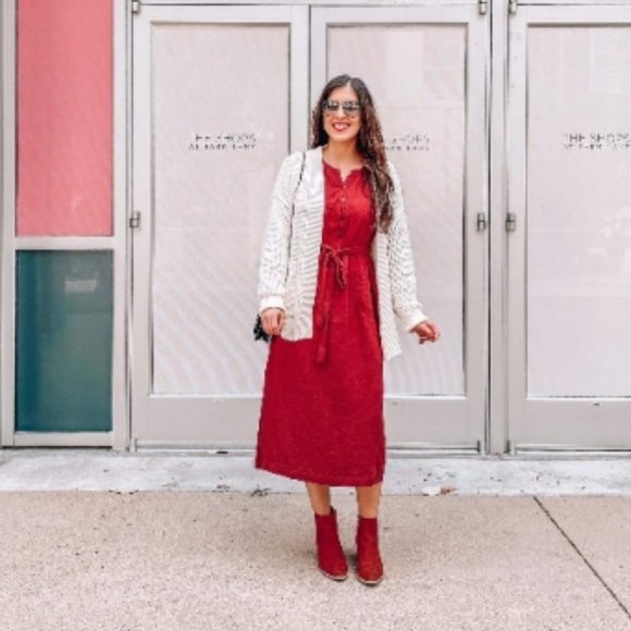 Balloon Long Sleeve Tie-Front Shirtdress-Universal Thread™Multiple Sizes 8 - Picture 4 of 4